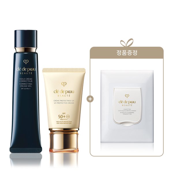 [끌레드뽀보떼][한정] 코렉팅 크림 베일 + UV 프로텍티브 크림 N 세트 [W CONCEPT]