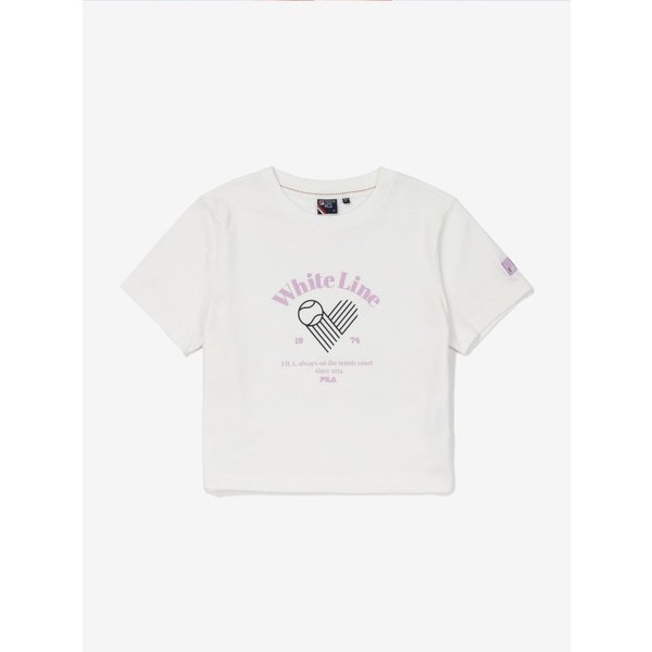 ■FILA■ Tennis Life Crop T-shirtFS2RSF2361FOWH 1100FS2RSF23 Fila Women S TenniS Life Crop T ShirT Agr – buy the best