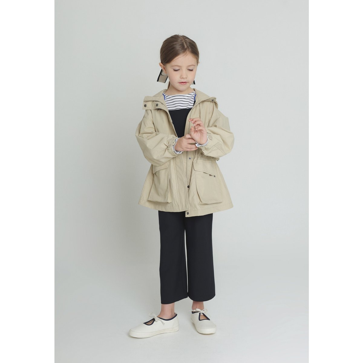 [BEEN빈]BX14CT01BG 베이지 후드 스트링 코트 [W CONCEPT]